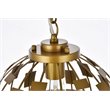 Living District Levante 1-Light Mid-Century Metal Pendant in Brass