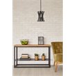 Living District Lily 1-Light Mid-Century Metal Pendant in Black