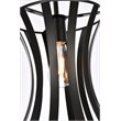 Living District Lily 1-Light Mid-Century Metal Pendant in Black