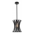 Living District Lily 1-Light Mid-Century Metal Pendant in Black