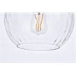 Living District Cashel 1-Light Mid-Century Metal Pendant in Chrome and Clear