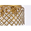 Living District Tully 4-Light Contemporary Metal Flush Mount in Brass and Clear