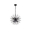 Living District Timber 8-Light Contemporary Metal Pendant in Black