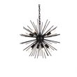 Living District Timber 8-Light Contemporary Metal Pendant in Black