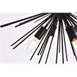 Living District Timber 8-Light Contemporary Metal Pendant in Black