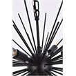 Living District Timber 8-Light Contemporary Metal Pendant in Black