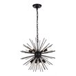 Living District Timber 8-Light Contemporary Metal Pendant in Black