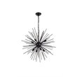 Living District Timber 8-Light Contemporary Metal Pendant in Black Finish