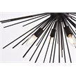 Living District Timber 8-Light Contemporary Metal Pendant in Black Finish