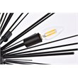 Living District Timber 8-Light Contemporary Metal Pendant in Black Finish