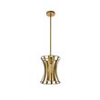 Living District Lily 1-Light Mid-Century Metal Pendant in Brass Finish