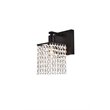 Living District Phineas 1-Light Metal Bath Sconce in Black and Clear