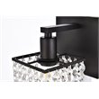 Living District Phineas 1-Light Metal Bath Sconce in Black and Clear
