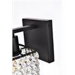 Living District Phineas 1-Light Metal Bath Sconce in Black and Clear