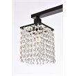 Living District Phineas 2-Light Metal Bath Sconce in Black and Clear
