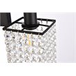 Living District Phineas 2-Light Metal Bath Sconce in Black and Clear