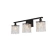 Living District Phineas 3-Light Metal Bath Sconce in Black and Clear
