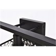 Living District Phineas 3-Light Metal Bath Sconce in Black and Clear