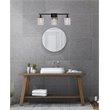 Living District Phineas 3-Light Metal Bath Sconce in Black and Clear