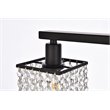 Living District Phineas 4-Light Metal Bath Sconce in Black and Clear