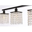 Living District Phineas 5-Light Metal Bath Sconce in Black and Clear
