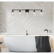 Living District Phineas 5-Light Metal Bath Sconce in Black and Clear