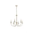 Living District Brielle 6-Light Mid-Century Metal Pendant in Weathered Dove