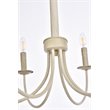 Living District Brielle 6-Light Mid-Century Metal Pendant in Weathered Dove
