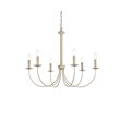 Living District Brielle 6-Light Mid-Century Metal Pendant in Weathered Dove