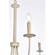 Living District Brielle 6-Light Mid-Century Metal Pendant in Weathered Dove