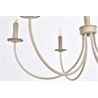 Living District Brielle 6-Light Mid-Century Metal Pendant in Weathered Dove