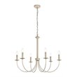 Living District Brielle 6-Light Mid-Century Metal Pendant in Weathered Dove