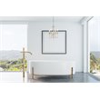 Living District Flynx 4-Light Mid-Century Metal Pendant in Weathered Dove