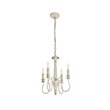 Living District Flynx 4-Light Mid-Century Metal Pendant in Weathered Dove