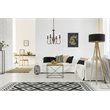 Living District Flynx 4-Light Mid-Century Metal Pendant in Weathered Oak