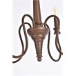Living District Flynx 4-Light Mid-Century Metal Pendant in Weathered Oak