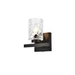 Living District Cassie 1-Light Metal Bath Sconce in Black and Clear