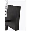 Living District Cassie 1-Light Metal Bath Sconce in Black and Clear