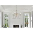Living District Flynx 9-Light Mid-Century Metal Pendant in Weathered Dove