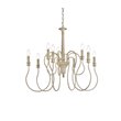 Living District Flynx 9-Light Mid-Century Metal Pendant in Weathered Dove