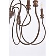 Living District Flynx 9-Light Mid-Century Metal Pendant in Weathered Oak