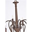 Living District Flynx 9-Light Mid-Century Metal Pendant in Weathered Oak
