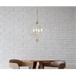 Living District Sandara 4-Light Mid-Century Metal Pendant in Weathered Dove