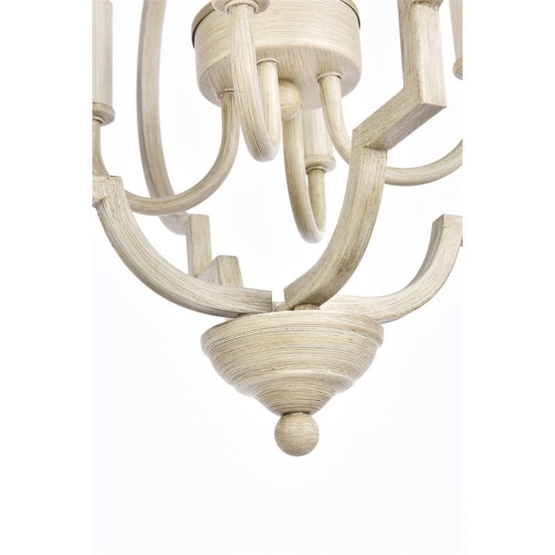 Living District Sandara 4-Light Mid-Century Metal Pendant in Weathered Dove