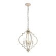 Living District Sandara 4-Light Mid-Century Metal Pendant in Weathered Dove