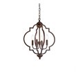 Living District Sandara 4-Light Mid-Century Metal Pendant in Weathered Oak