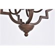 Living District Sandara 4-Light Mid-Century Metal Pendant in Weathered Oak