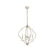 Living District Sandara 4-Light Mid-Century Metal Pendant in Weathered Dove