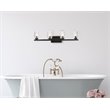 Living District Cassie 4-Light Metal Bath Sconce in Black and Clear
