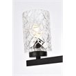 Living District Cassie 4-Light Metal Bath Sconce in Black and Clear